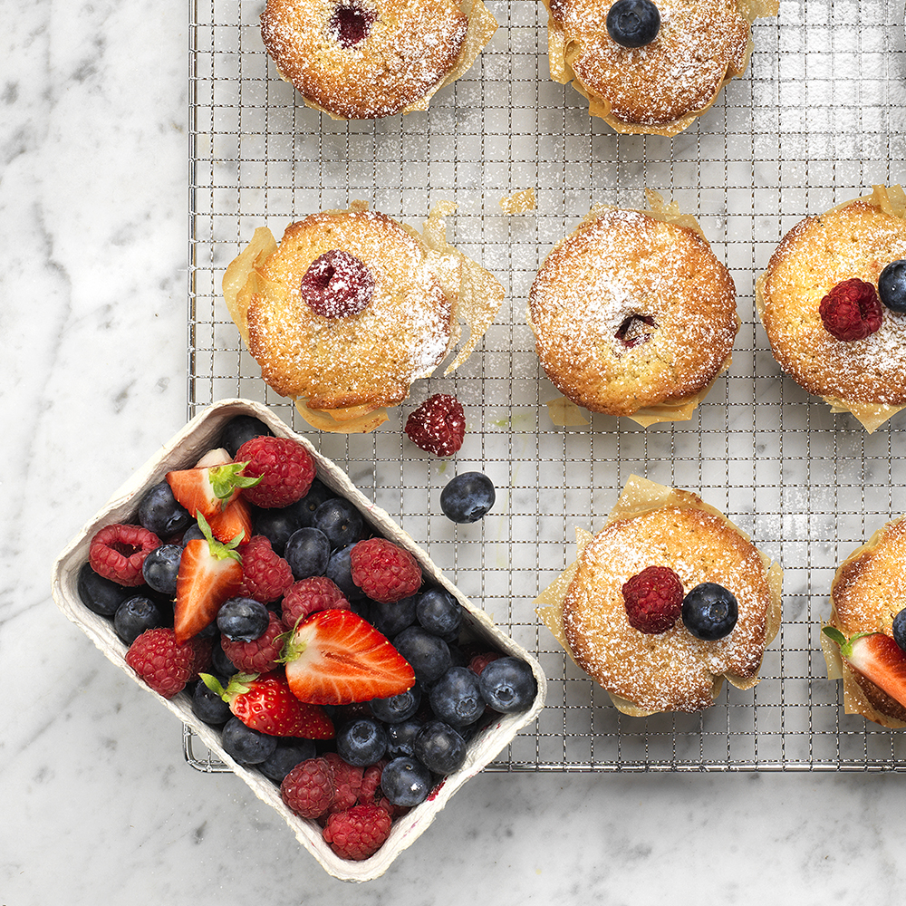 Bärmuffins i filodeg