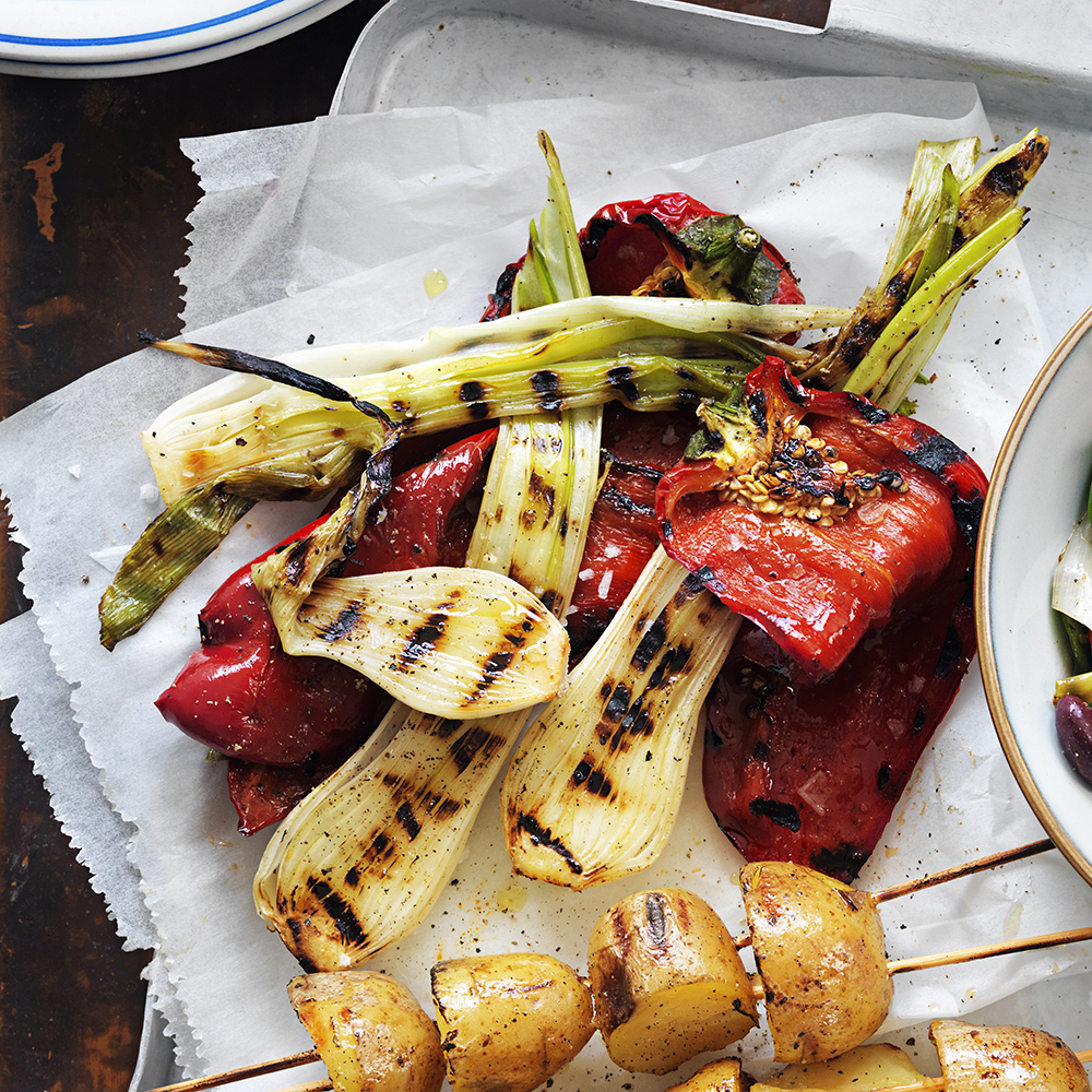 Grillad fläskkarré med färskpotatis