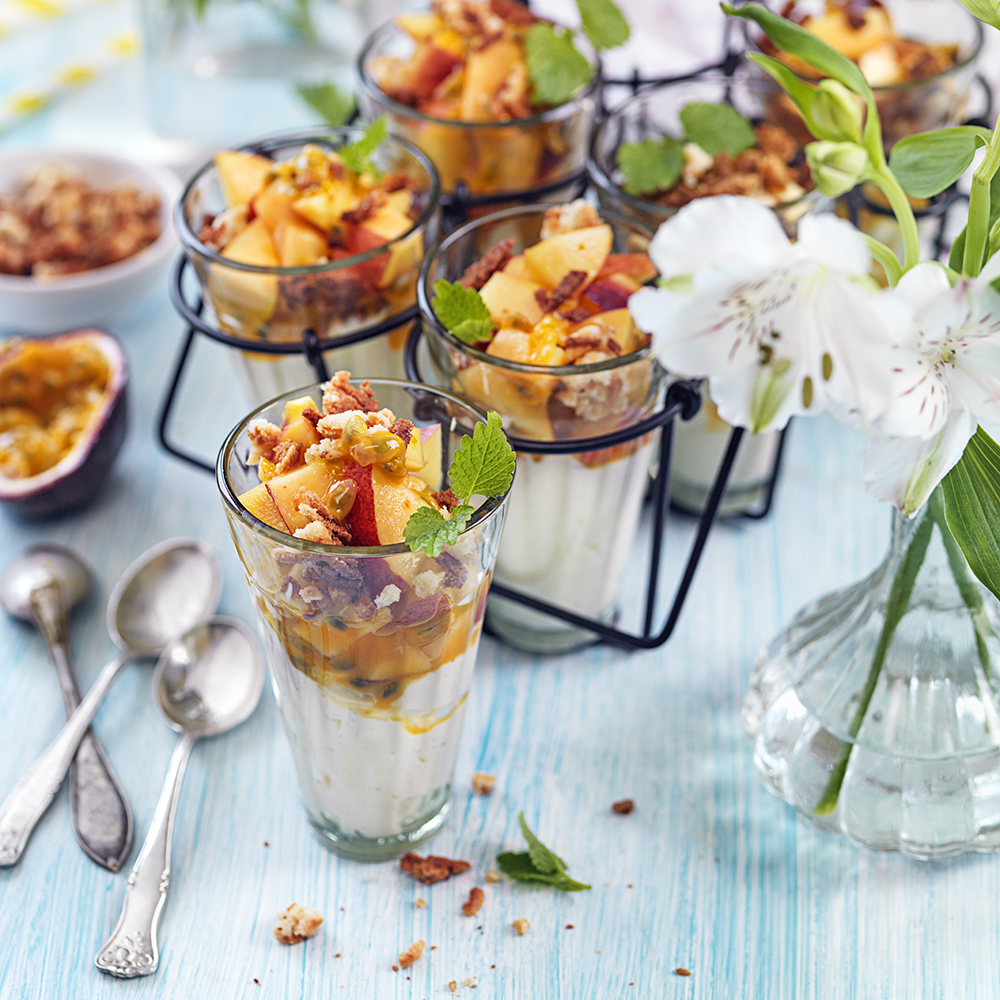 Lyxig dessert i glas