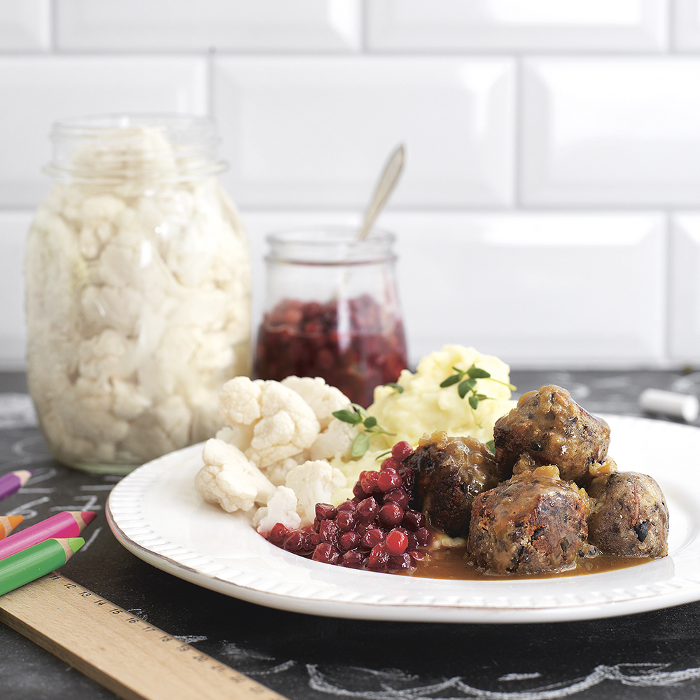 Fegvegobollar med picklad blomkål