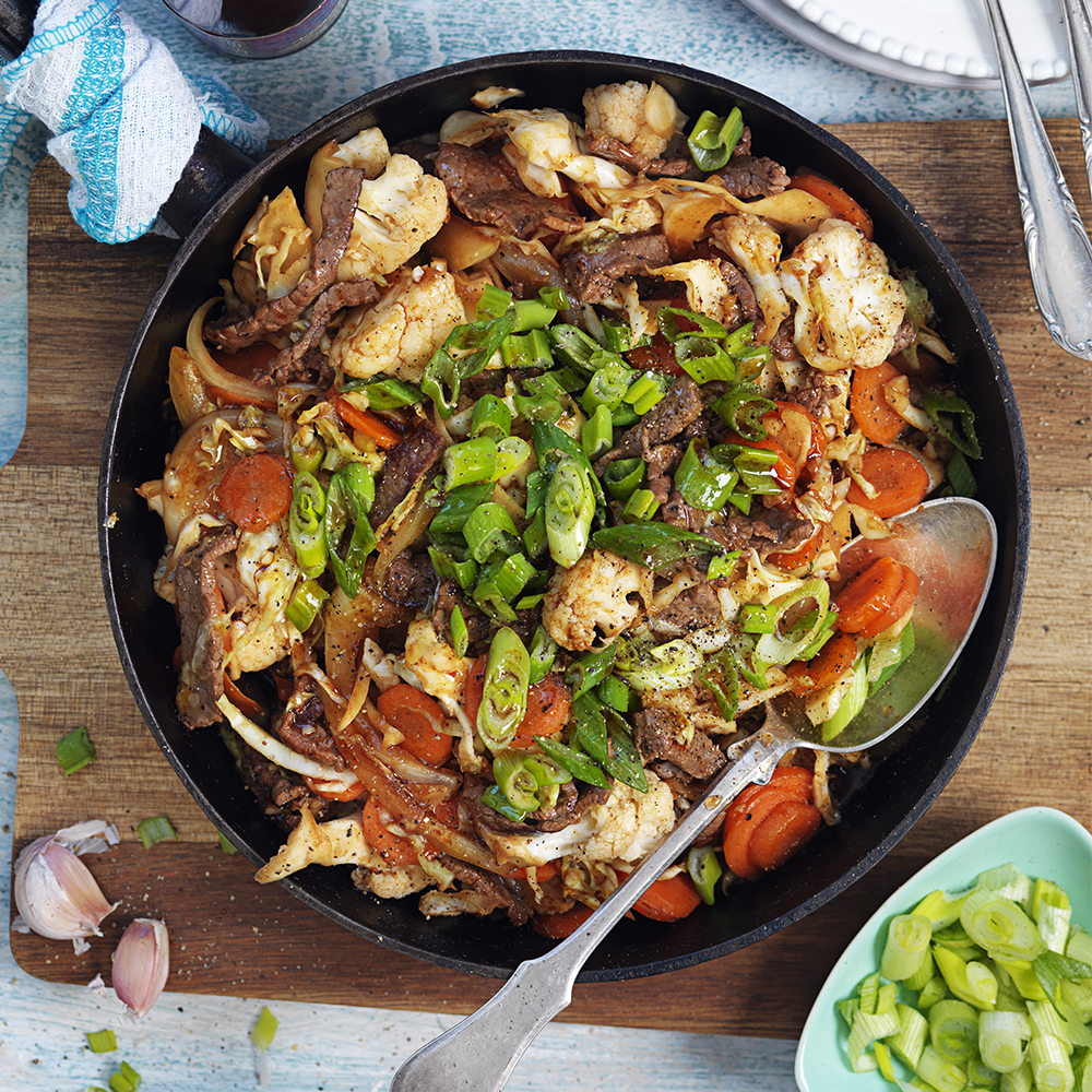 Biffwok med oystersås