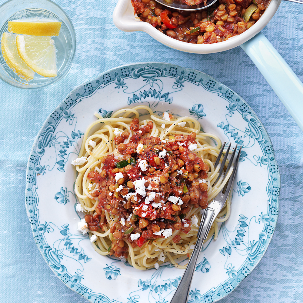 Pasta med linser