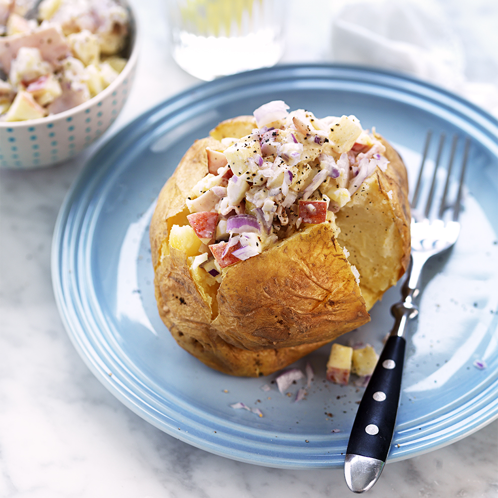 Bakad potatis med skinkröra