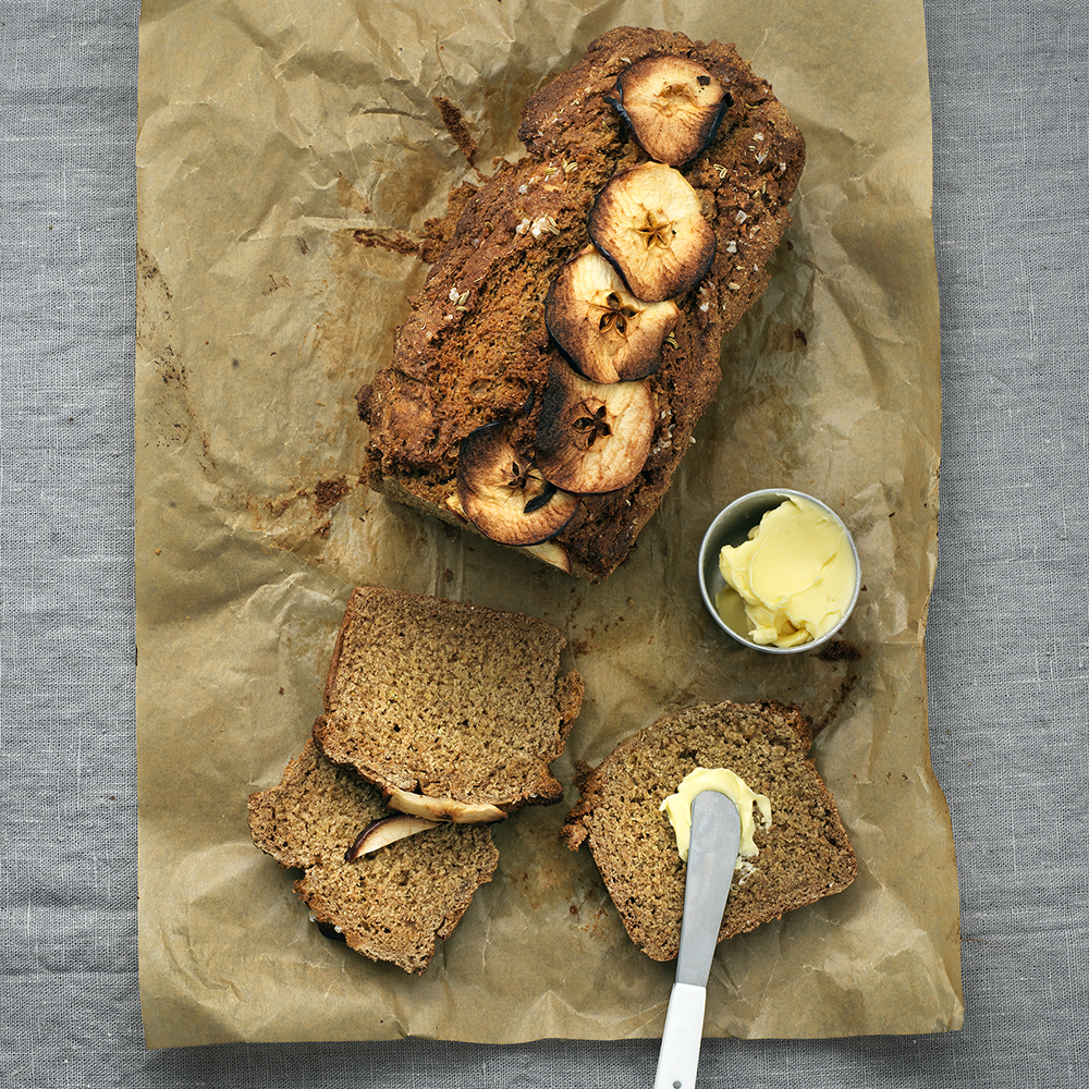Bikarbonatsbröd med äpple och fänkål 