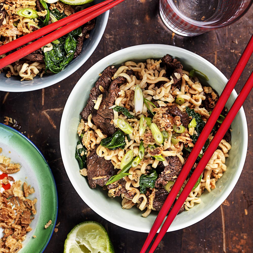Wok med lövbiff