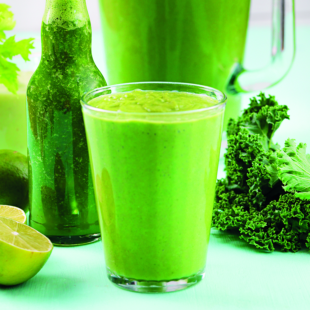 Grönkåls- och mangosmoothie