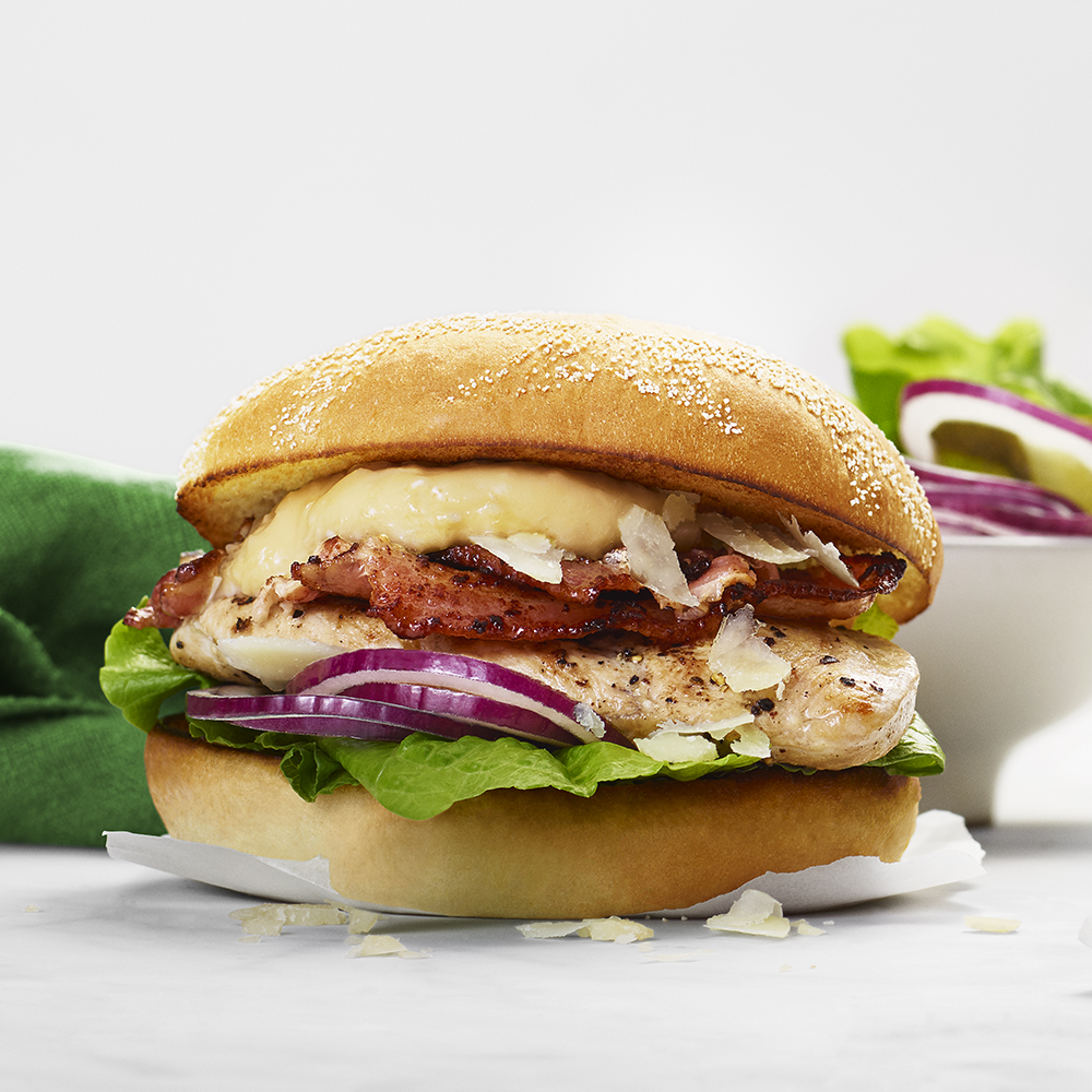 Kycklingburgare med caesardressing