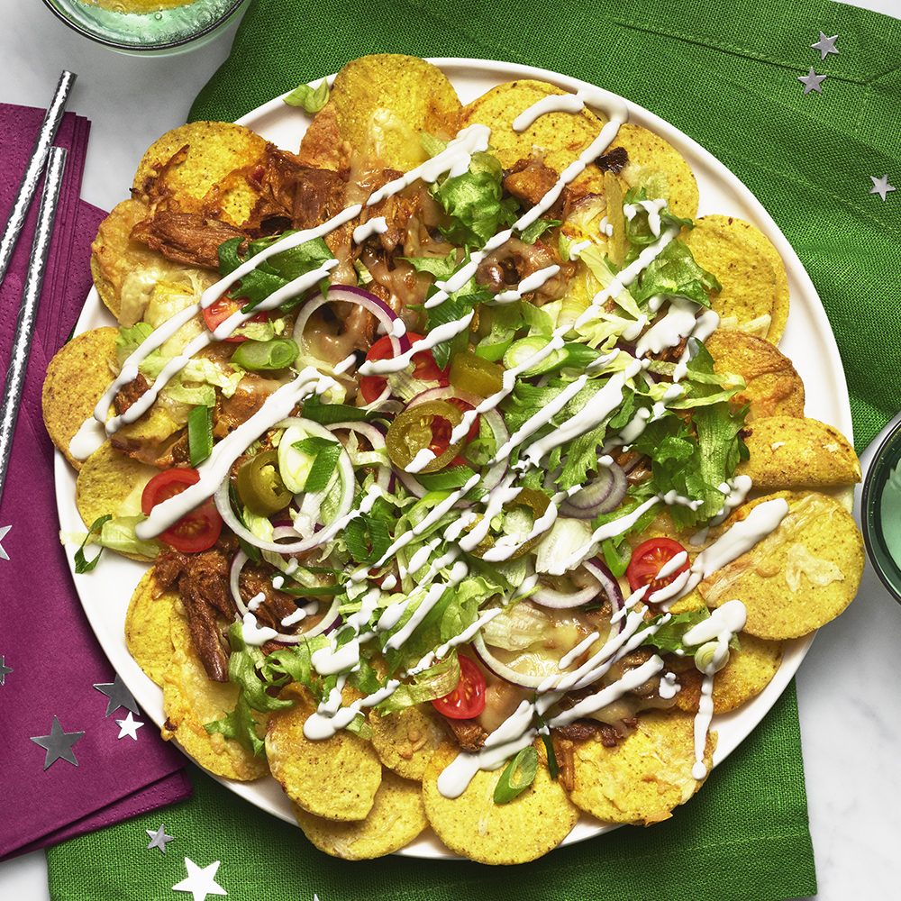 Nacho de lux med pulled pork