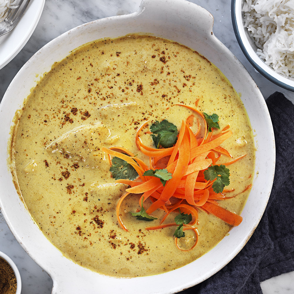 Fisk i ugn med kokosmjölk