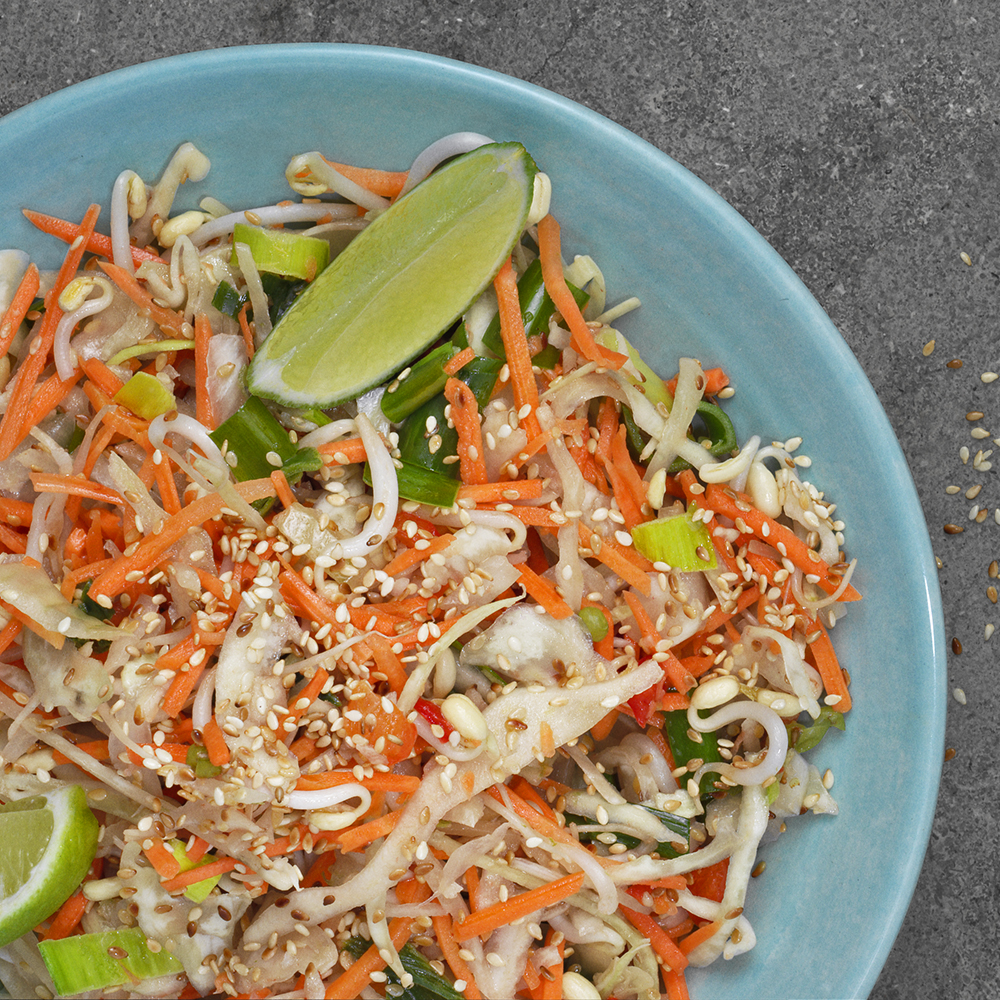 Asiatisk råkostsallad