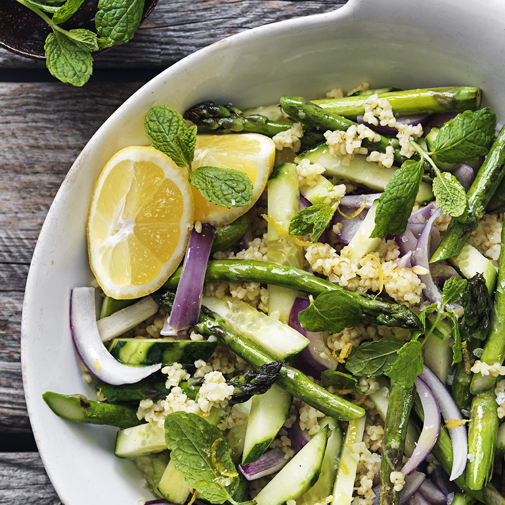 Bulgur med gurka och mynta