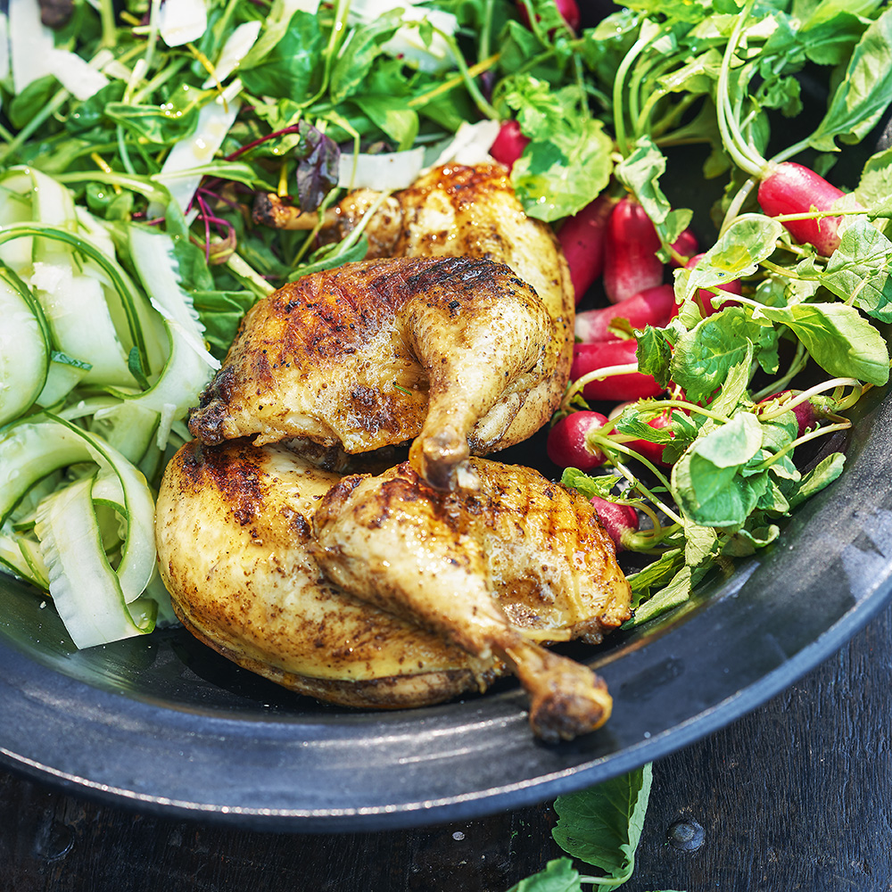 Grillad kyckling med parmesankräm