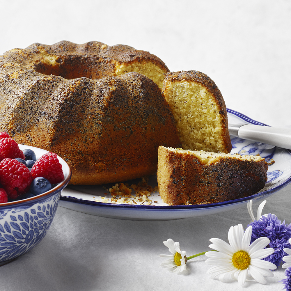 Citron- och vallmosockerkaka