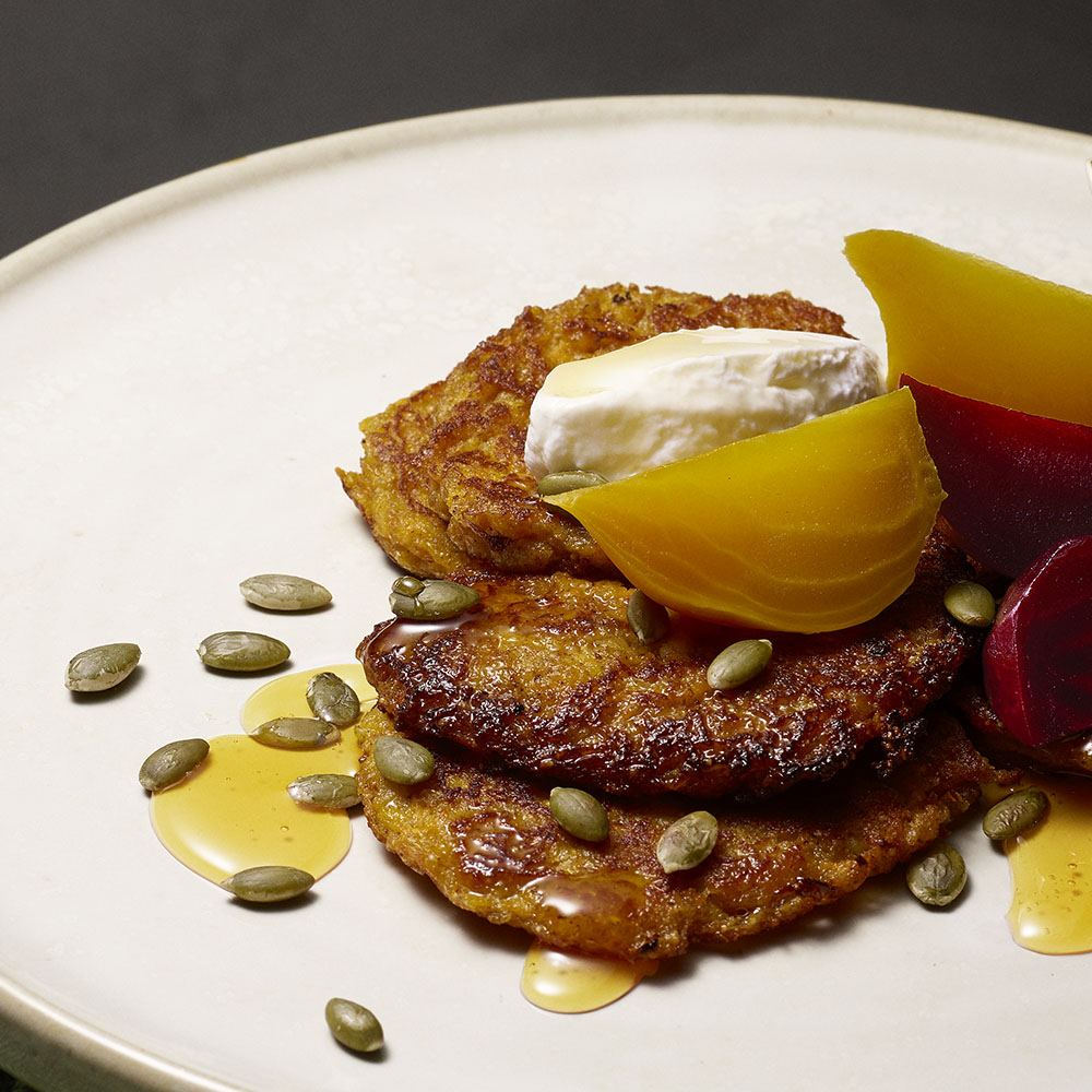 Rotfruktsplättar med kokosmjölk och ingefära