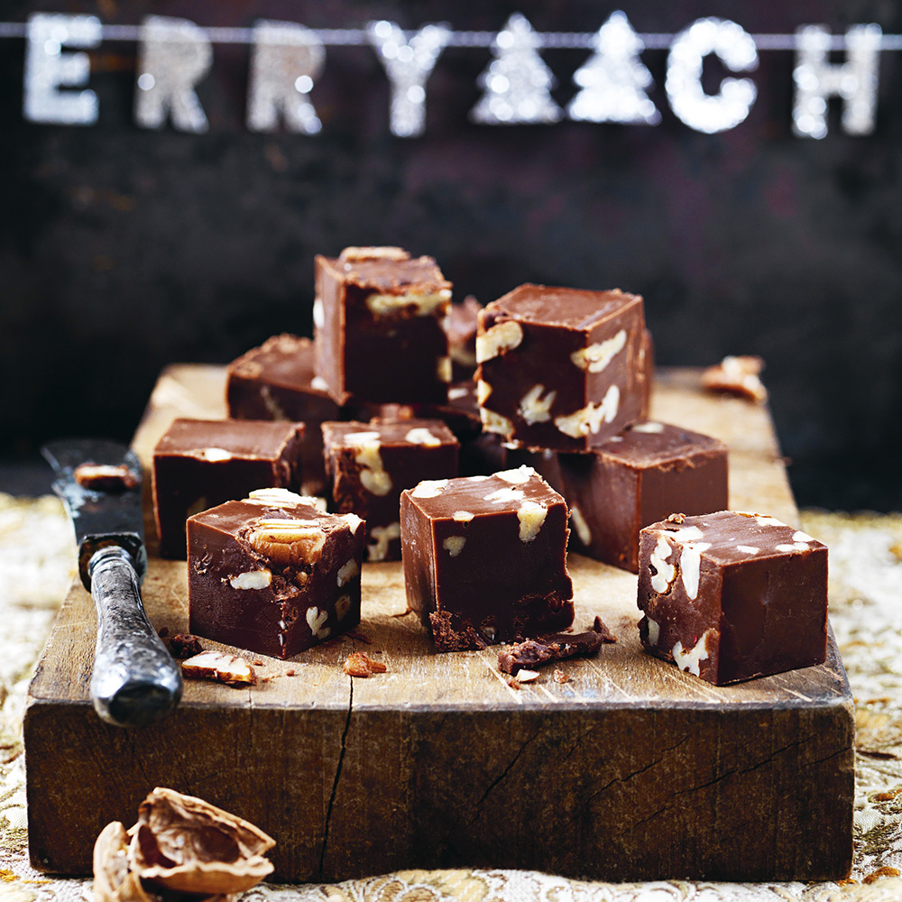 Chokladfudge med valnötter