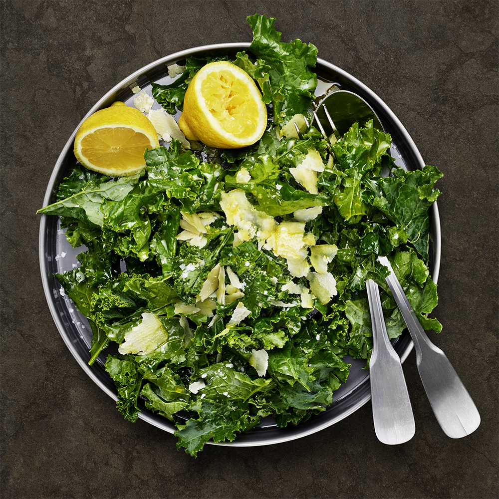 Grönkål med parmesan och citron