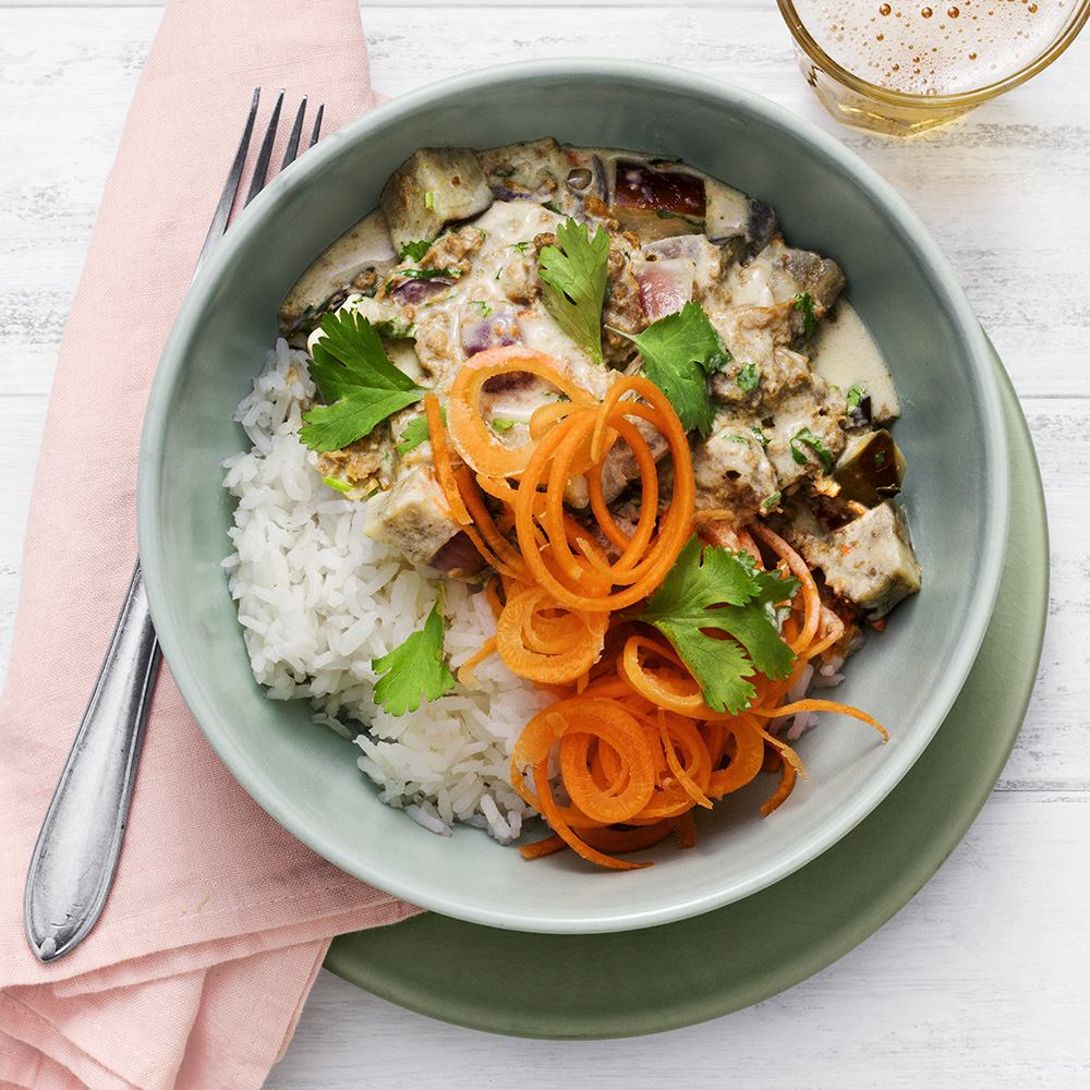 Grön curry med pulled oats