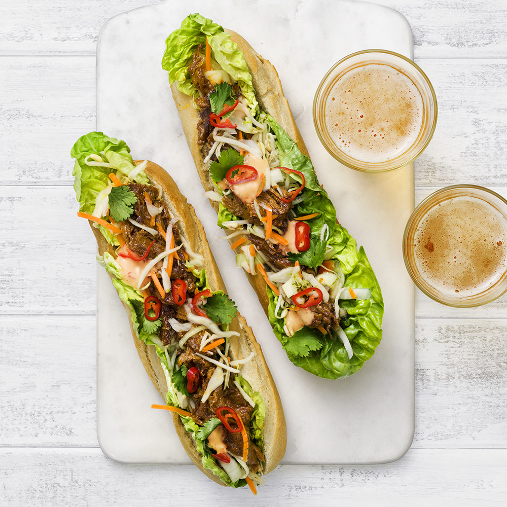 Baguette med fyllning