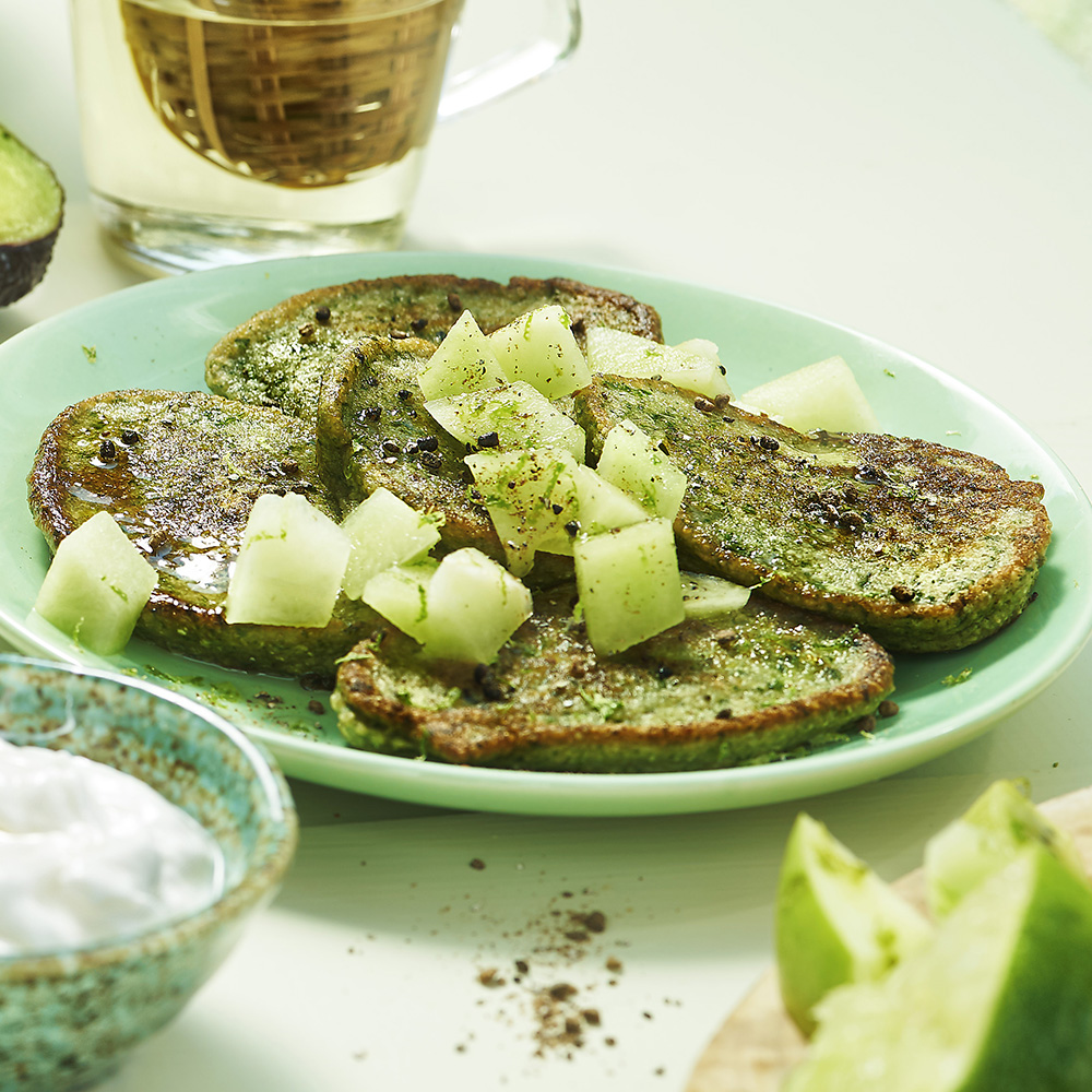Gröna plättar med spenat och kardemumma