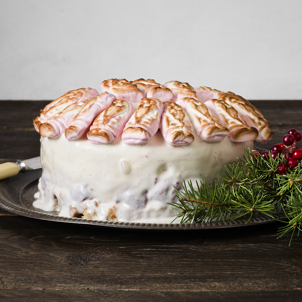 Glass au four med skumtomtar