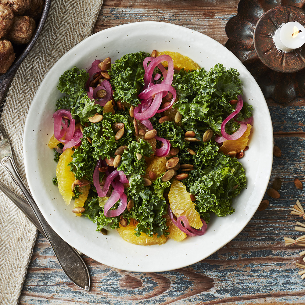 Grönkålssallad med apelsin