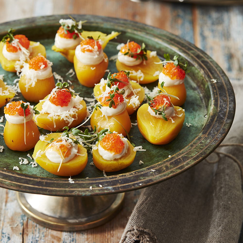 Gulbeta med vegansk majonnäs