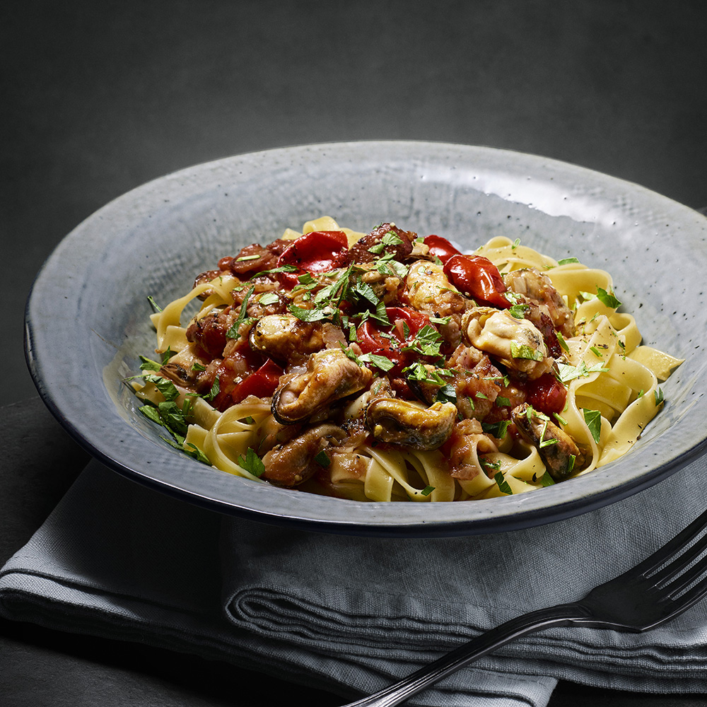 Pastasås med musslor