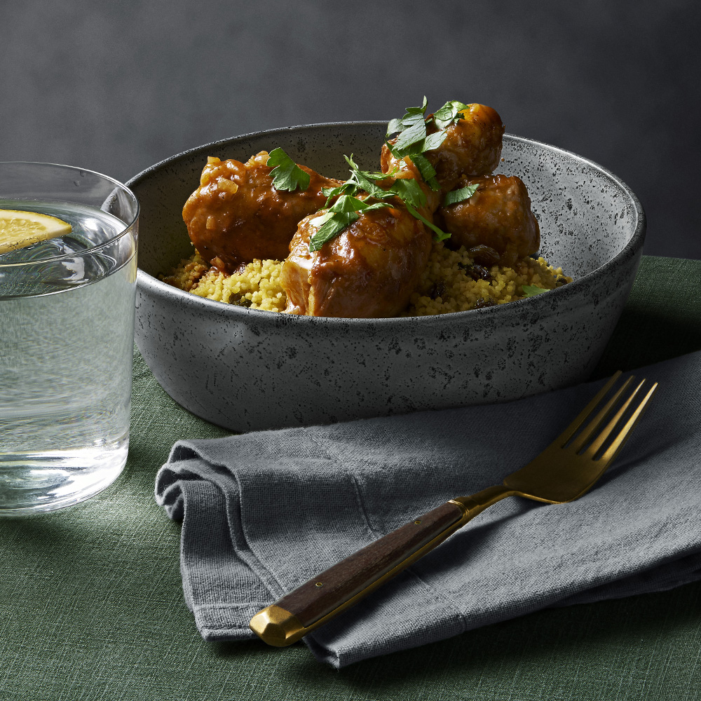 Marockansk kycklingryta med couscous