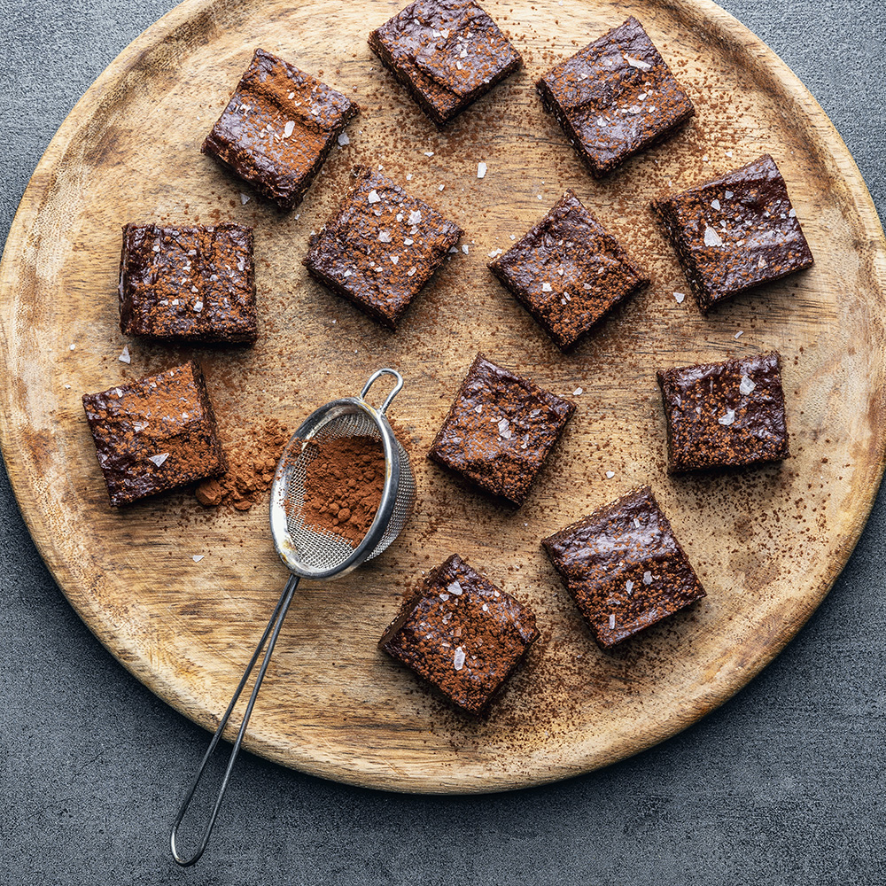 Snabba browniebitar med jordnötssmör