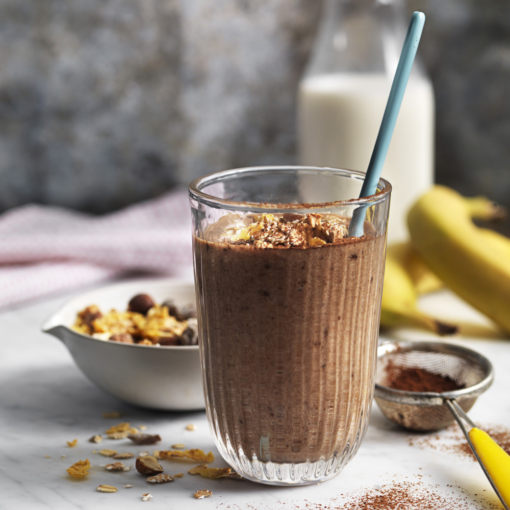 Banan-och chokladsmoothie