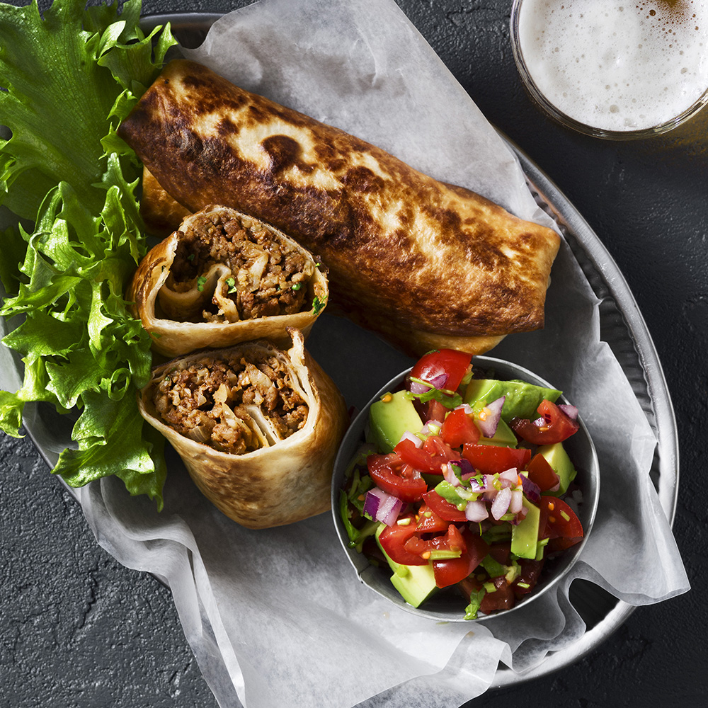 Chimichanga med vegofärs