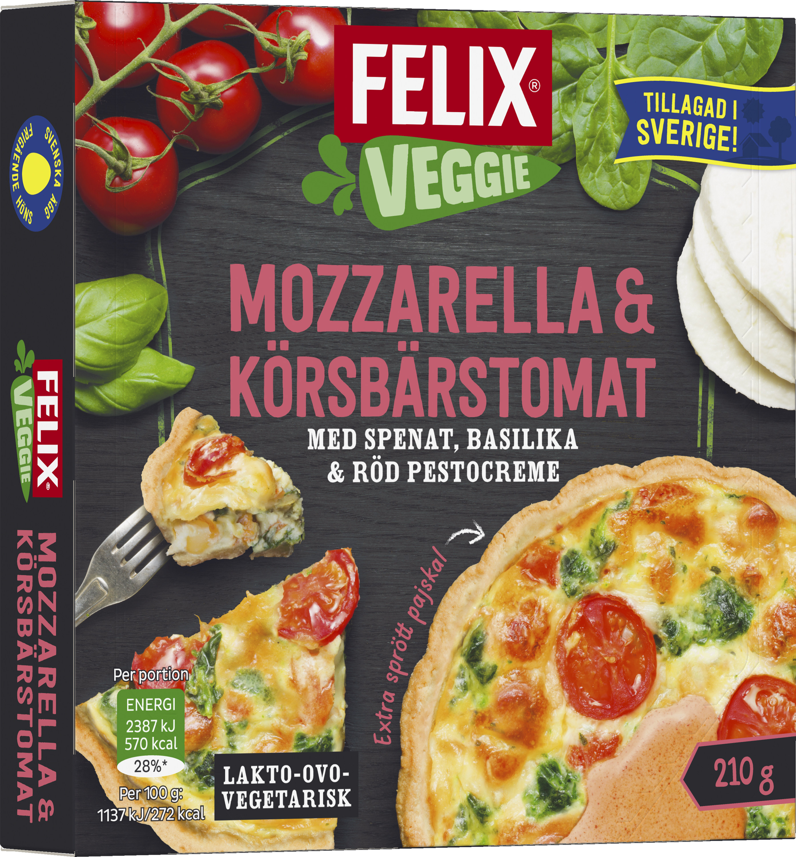 Paj Mozzarella & körsbärstomat - Felix - Coop