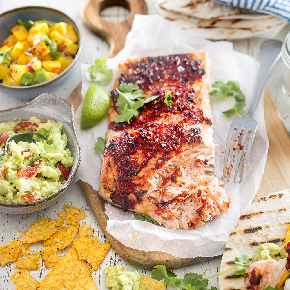 Laxtaco med mangosalsa