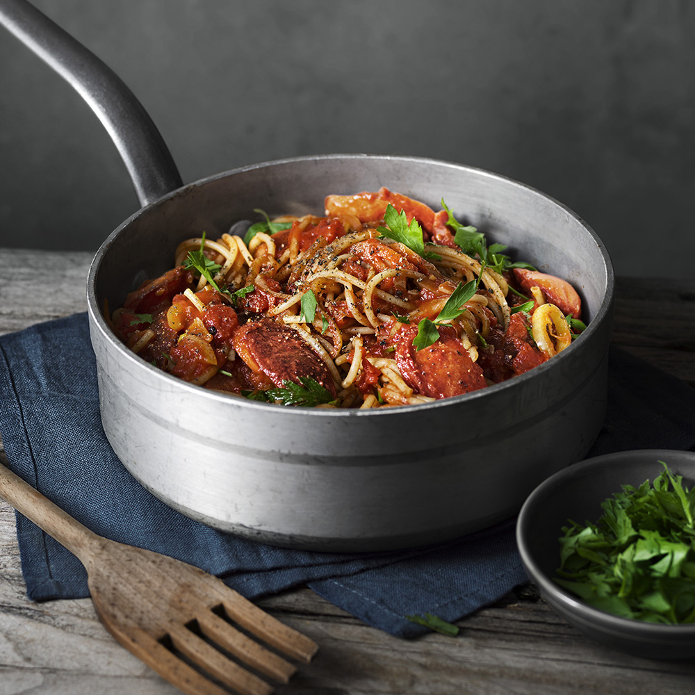 Pasta med chorizo
