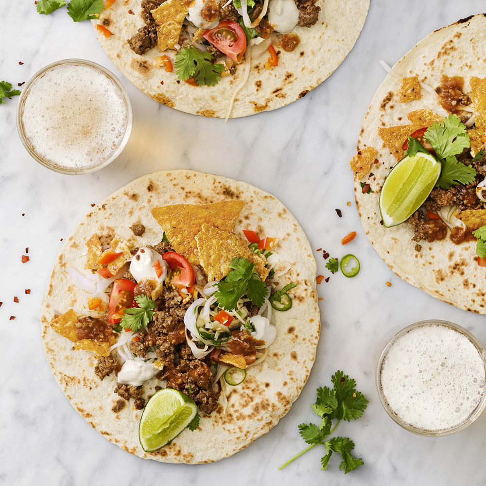 Fajitas med mexikansk kålsallad