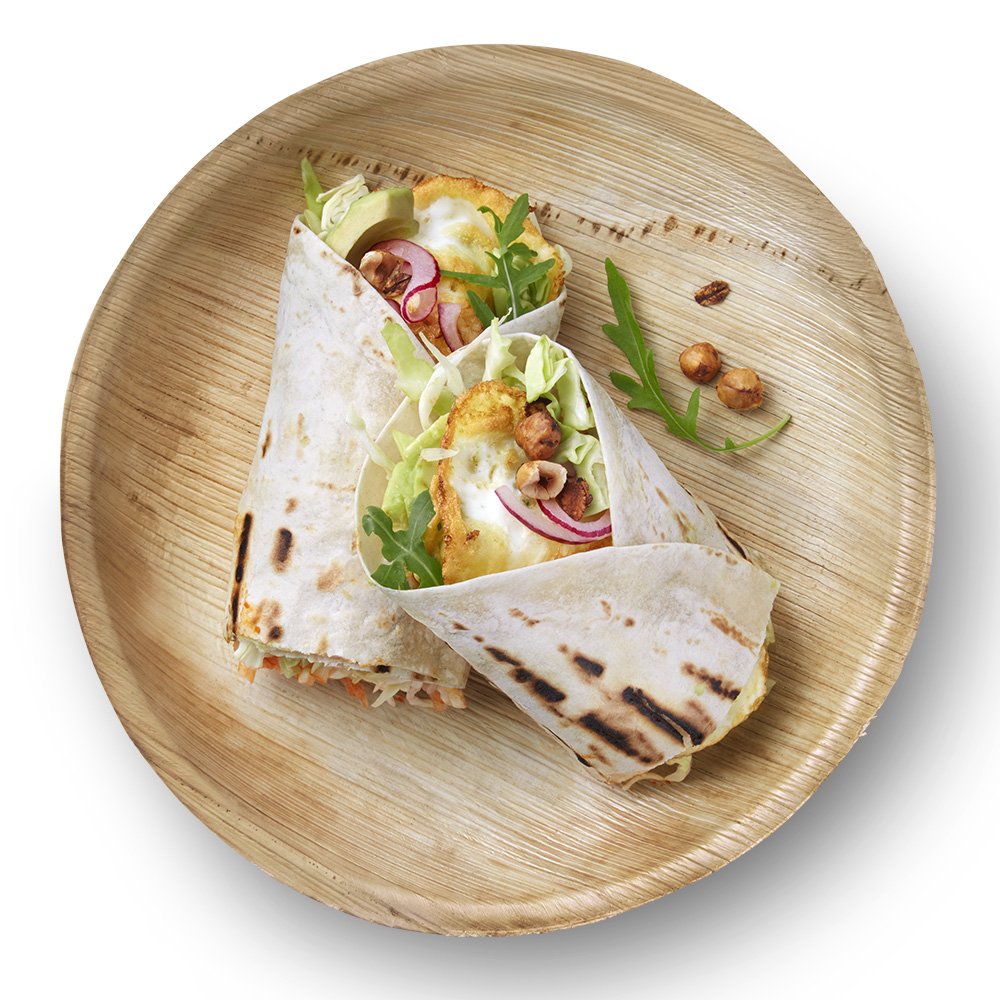 Wrap med stekt ägg, srirachamajo och koriander