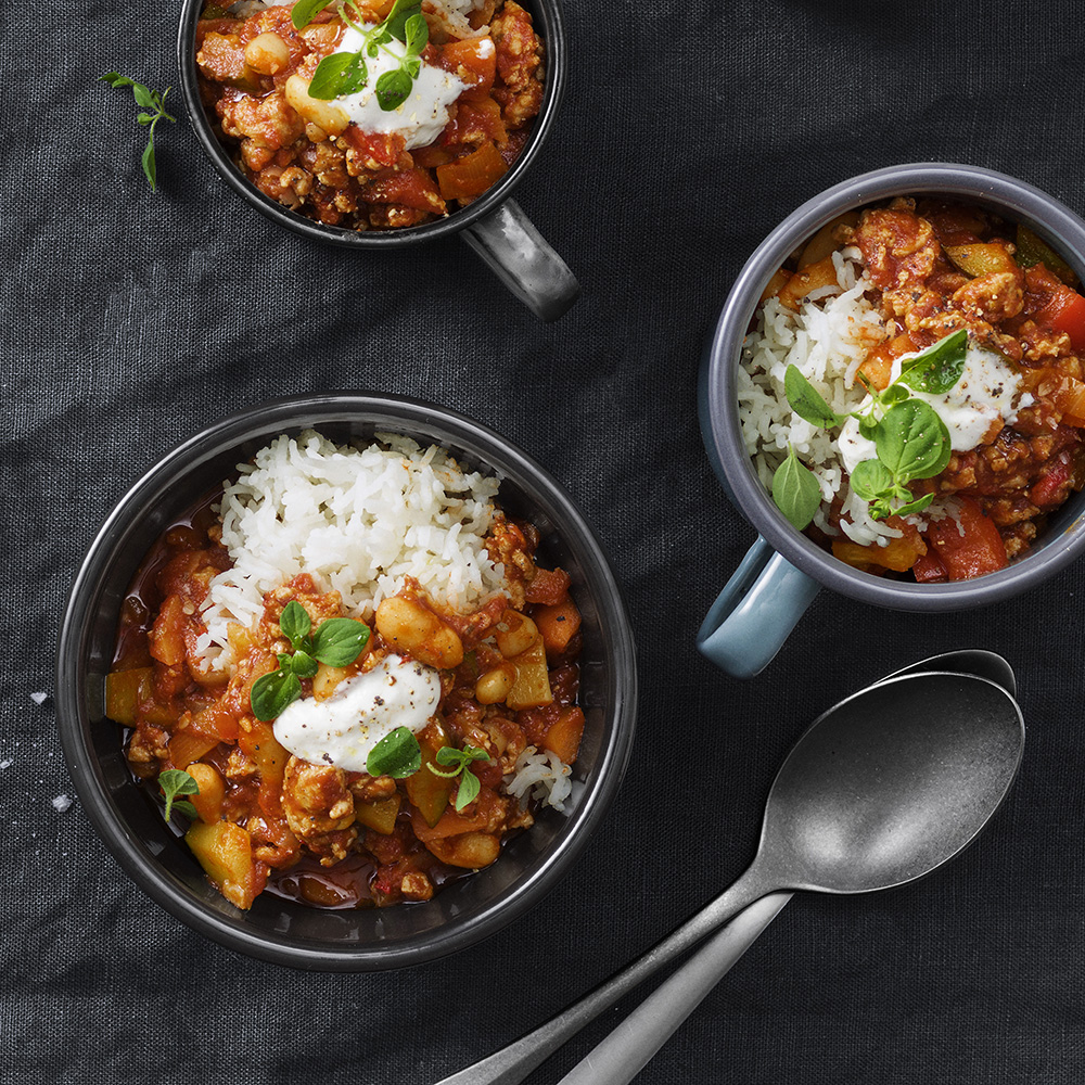 Chili con pollo med cannelinibönor