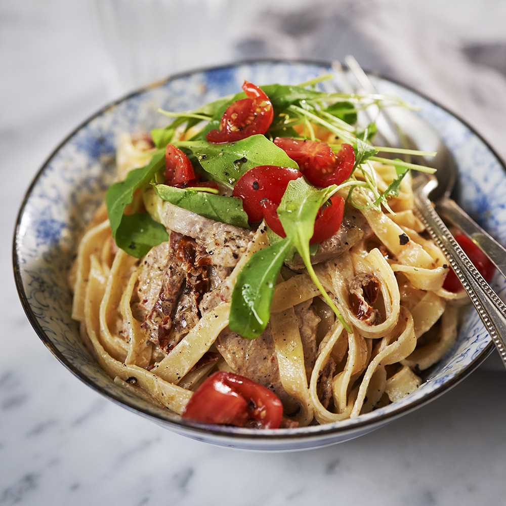 Enkel fläskfilépasta