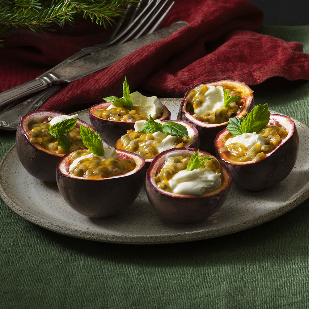 Passionsfrukt med mascarpone
