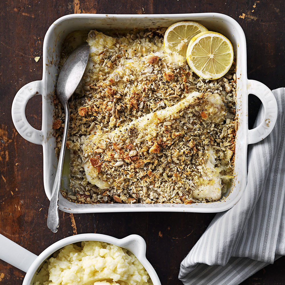 Fisk i ugn med krispigt parmesantäcke