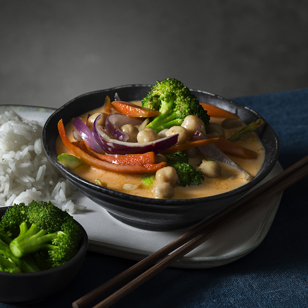 Röd currygryta med kikärtor