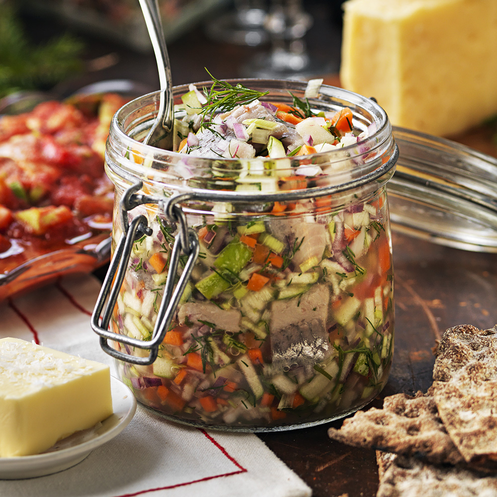 Citronsill med dill och äpple