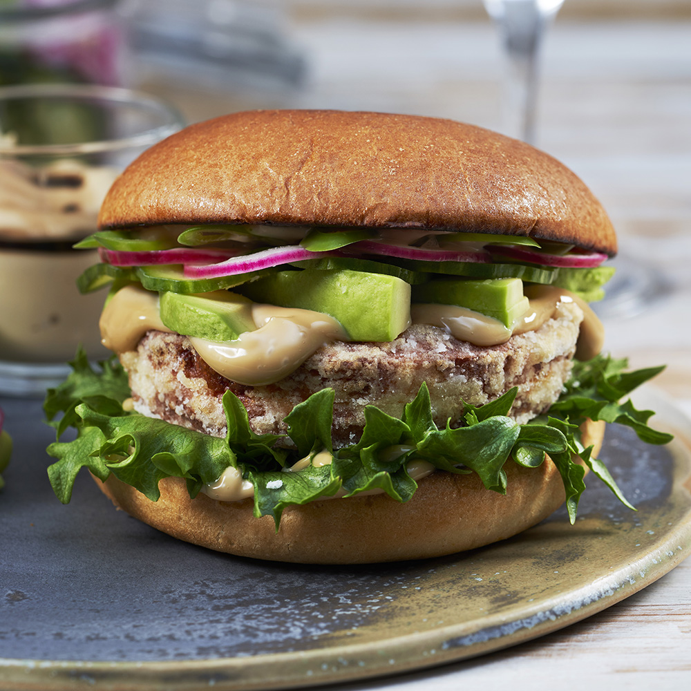 Halloumiburgare med avokado