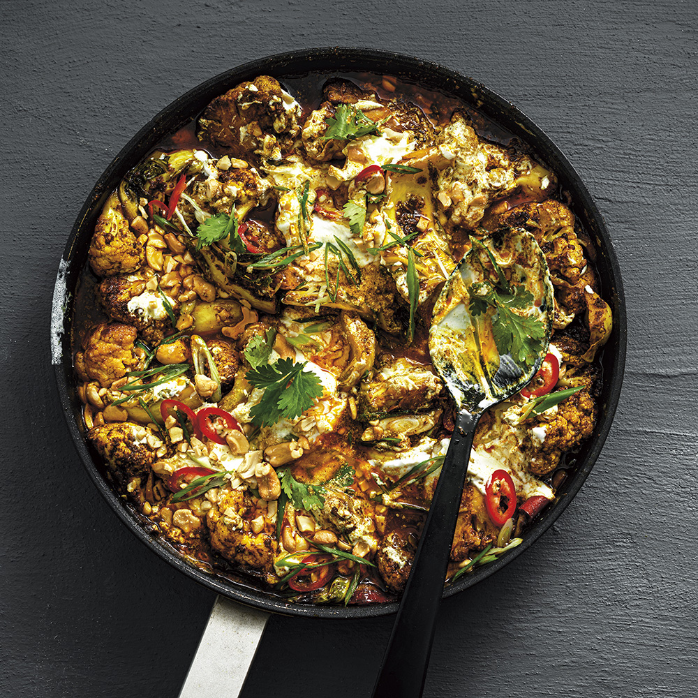 Blomkålscurry med cashewnötter