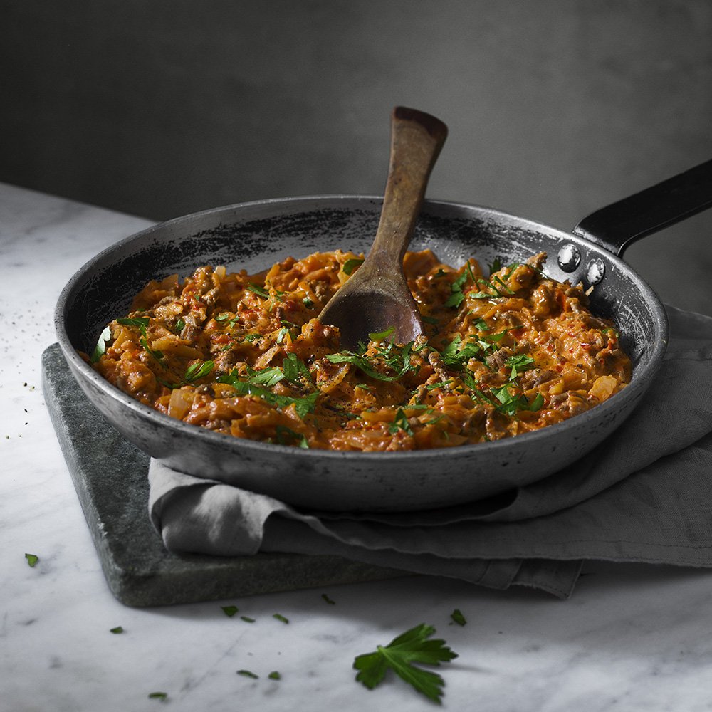 Köttfärssås med linser