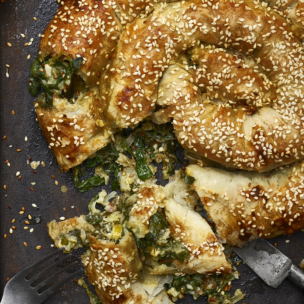 Fetaostpaj med spenat