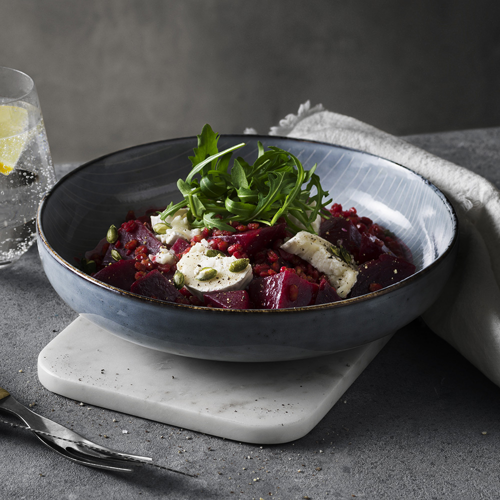 Risotto med matvete och rödbetor
