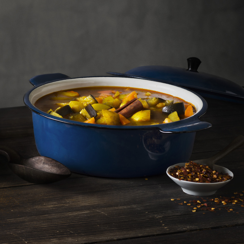 Auberginegryta med kikärtor