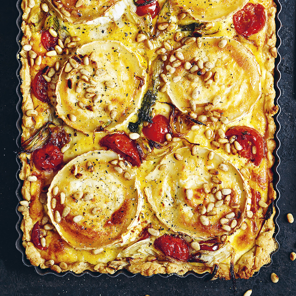 Fransk paj med chèvre chaud