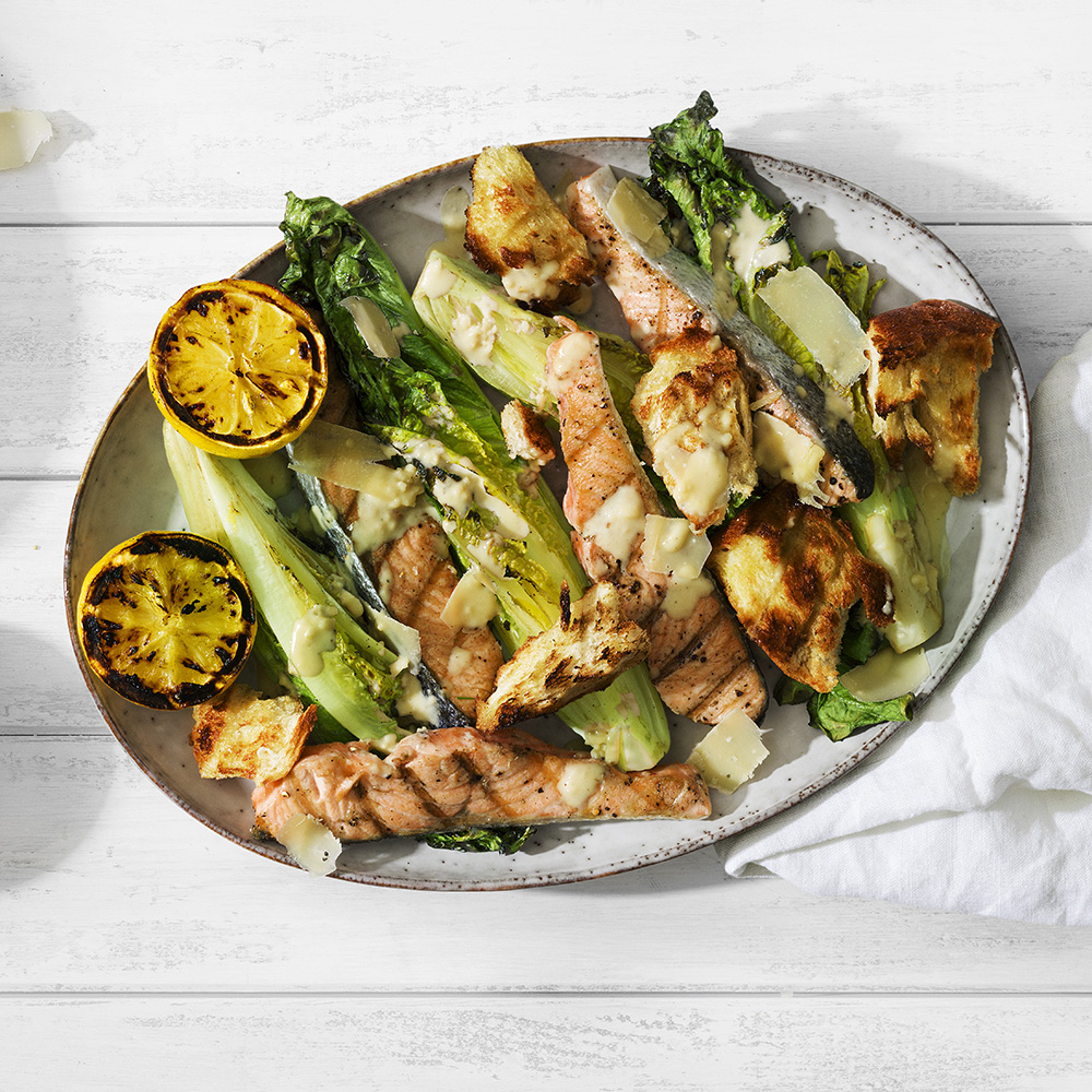 Caesarsallad med lax